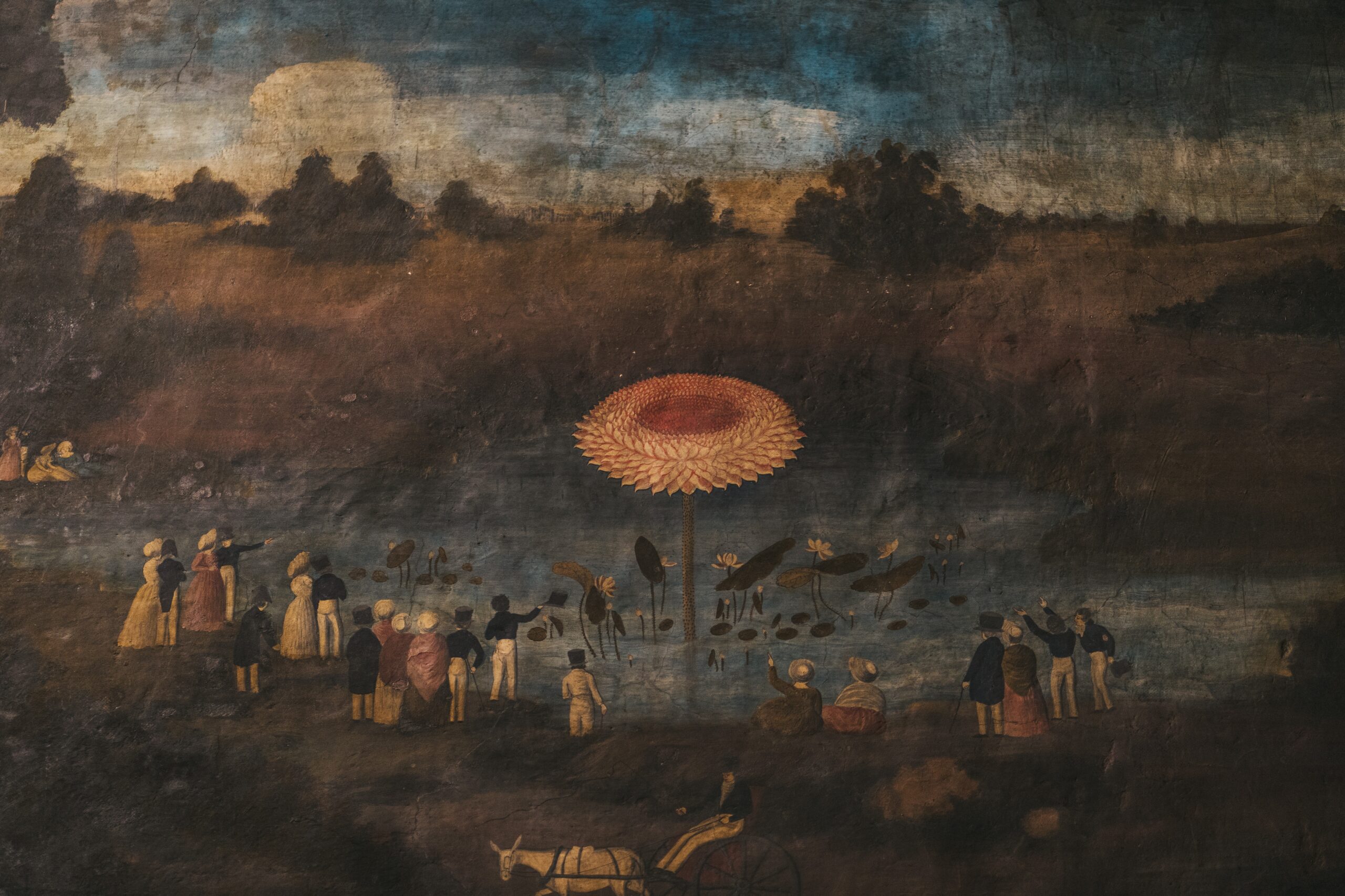 "In Wat Borom Niwat, Khrua In Khong created a traditional mural painting with non-traditional techniques, such as the application of perspective."