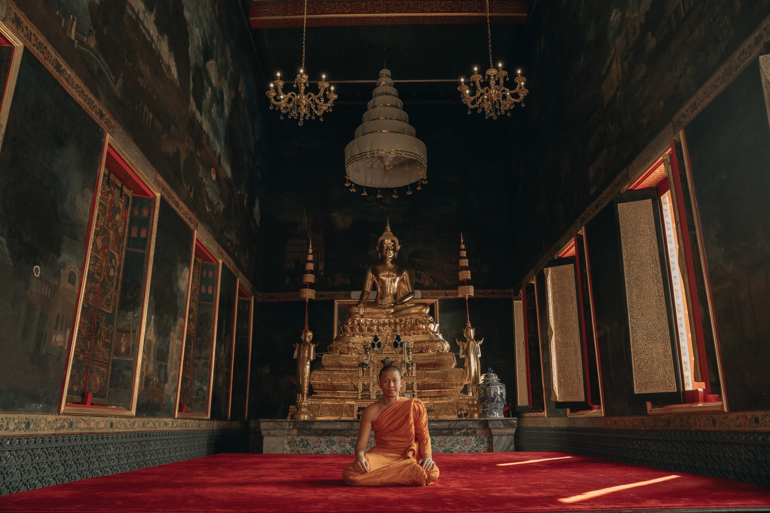 "He significantly re-ordered the Traiphum (three-world cosmology) style of mural painting commonly found in temples."