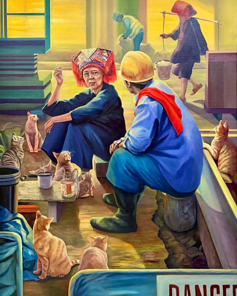 David Chan, Samsui – We Build a Nation with their Hands, 2024. Image courtesy of ART SEASONS.