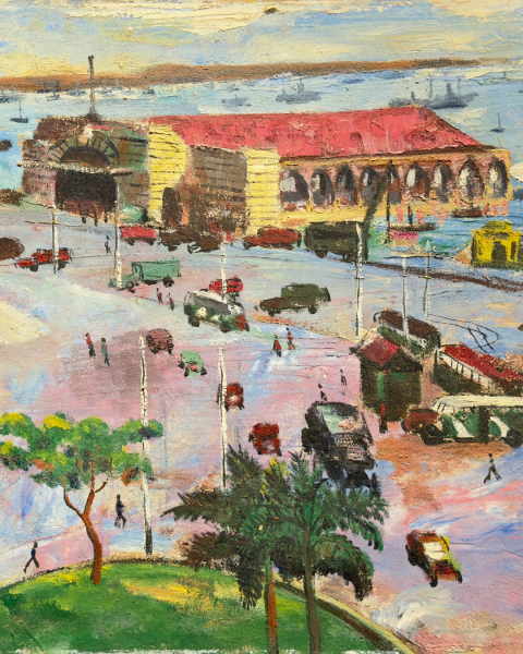 Shui Tit Sing, Clifford Pier in Singapore, 1948. Image courtesy of Prestige Gallery.